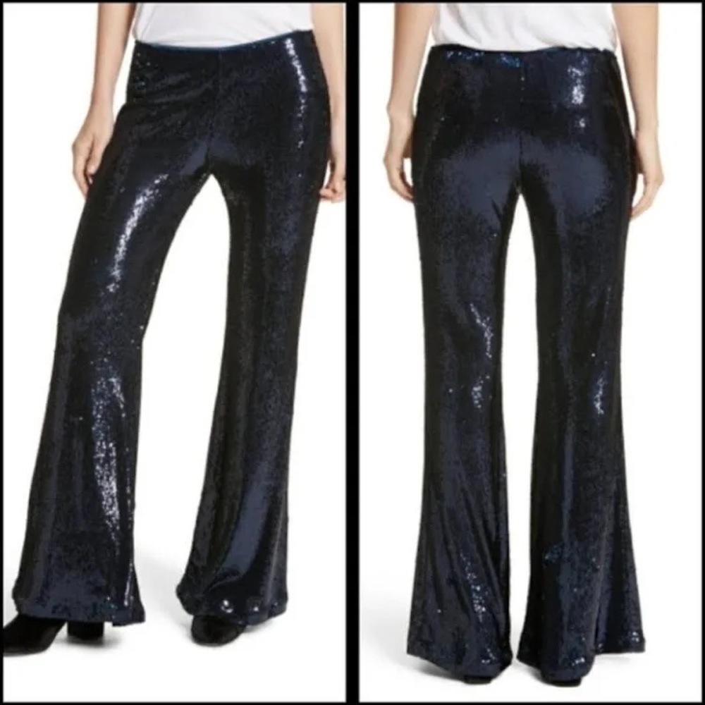 Free People The Minx Sequin Flare Pant